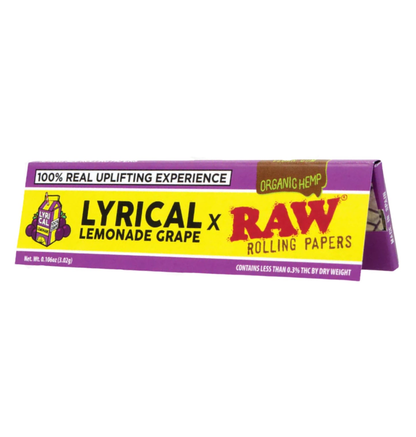 RAW x Lyrical Lemonade Rolling Papers Grape - King Size Wide