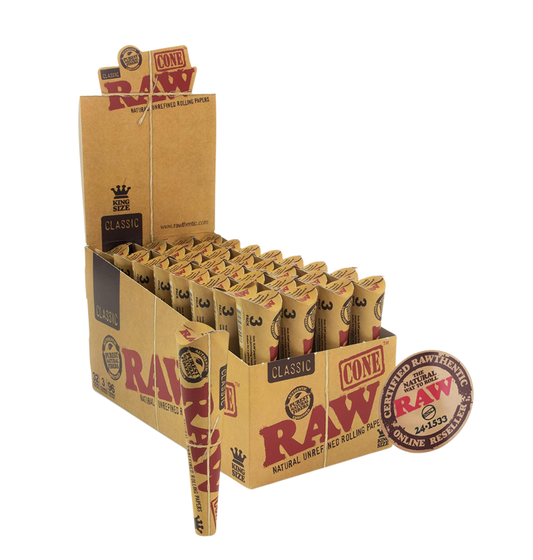 RAW Classic Cone Packs – Box of 32
