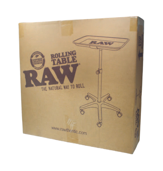 RAW XXL Rolling Table with Adjustable Height Tray