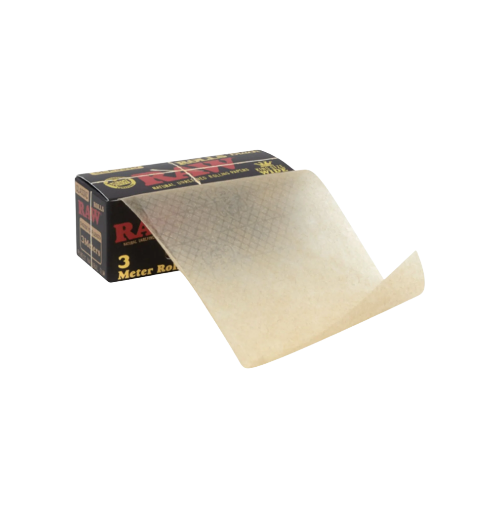 RAW Black King Size Wide Paper Roll – 3 Meters