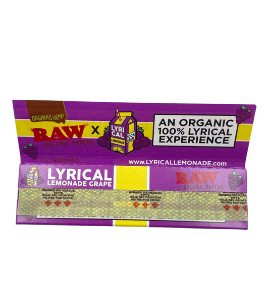 RAW x Lyrical Lemonade Rolling Papers Grape - King Size Wide