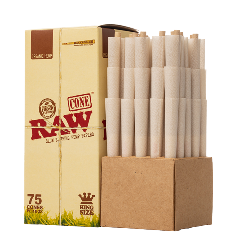RAW Organic Hemp Cones – 75 Pack