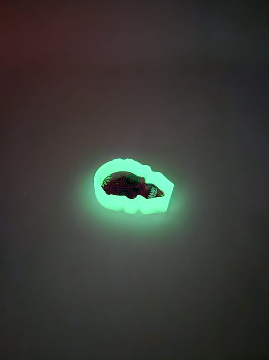 Sugar Skull Poly Stone Ashtray Glow in dark XH6220B