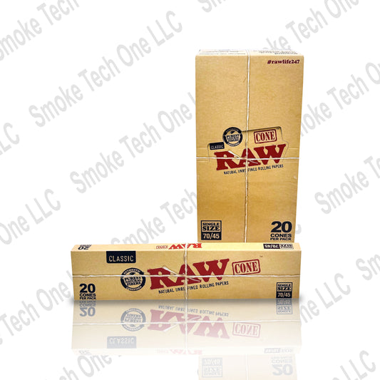 RAW Classic Single Size 70/45 Cones - (20 PK)