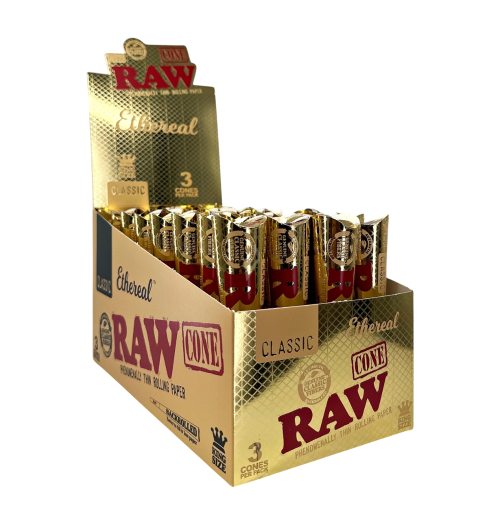 RAW Classic Pre-Rolled Cones – Ethereal 75 Count