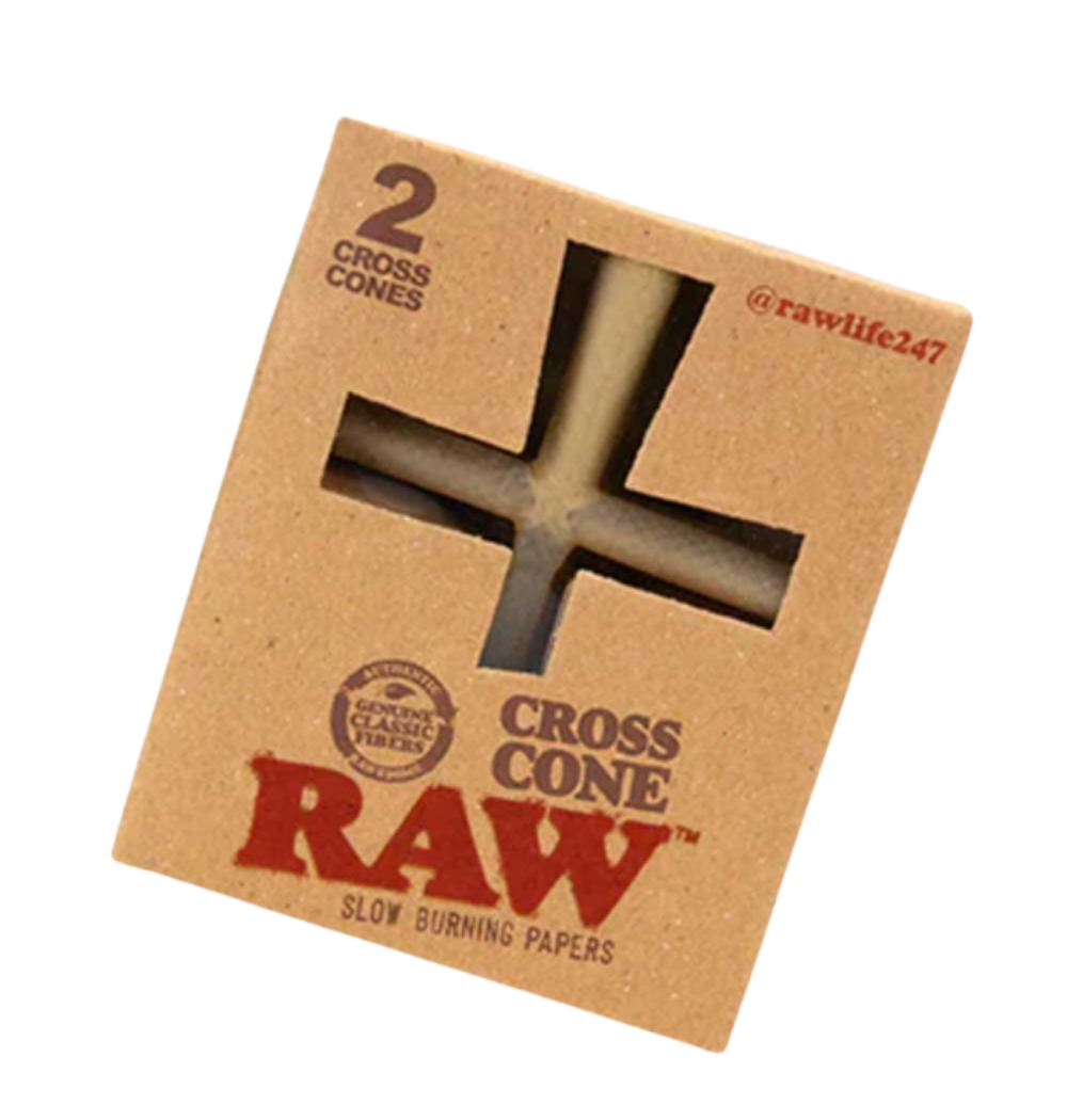 RAW Cross-Shaped Classic Cones – 2 Count Pack