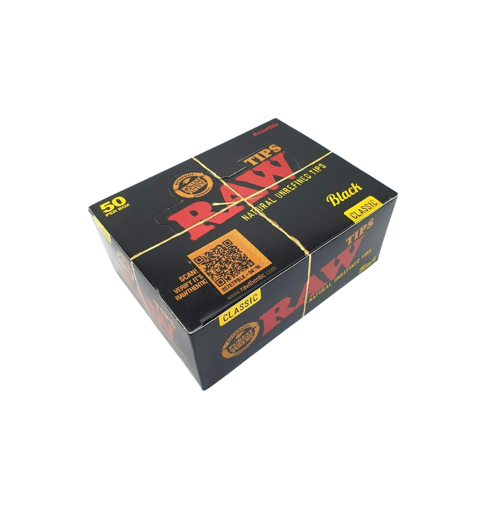 RAW Classic Rolling Tips Black