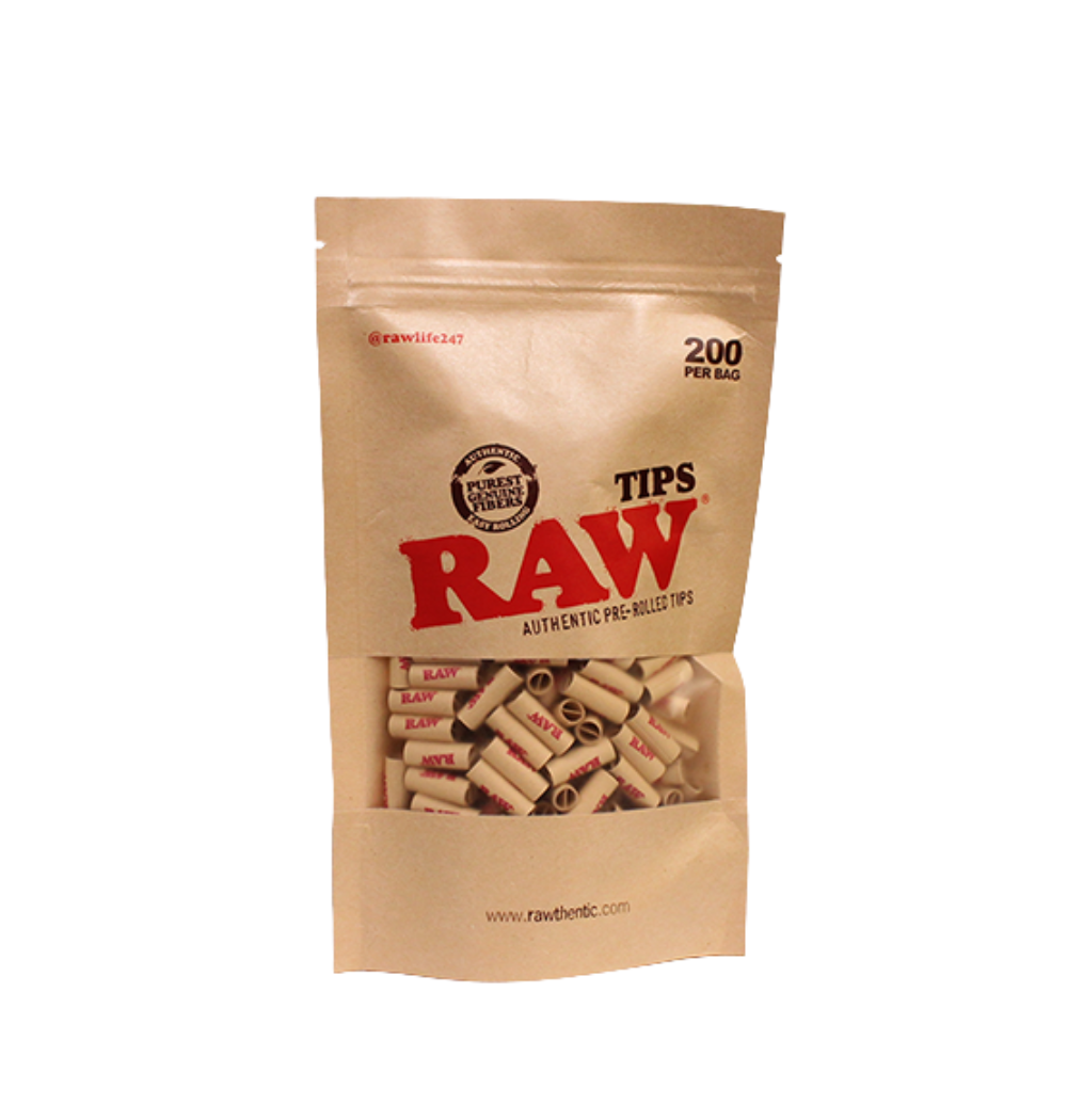 RAW Tips Pre-Rolled 200 Bag