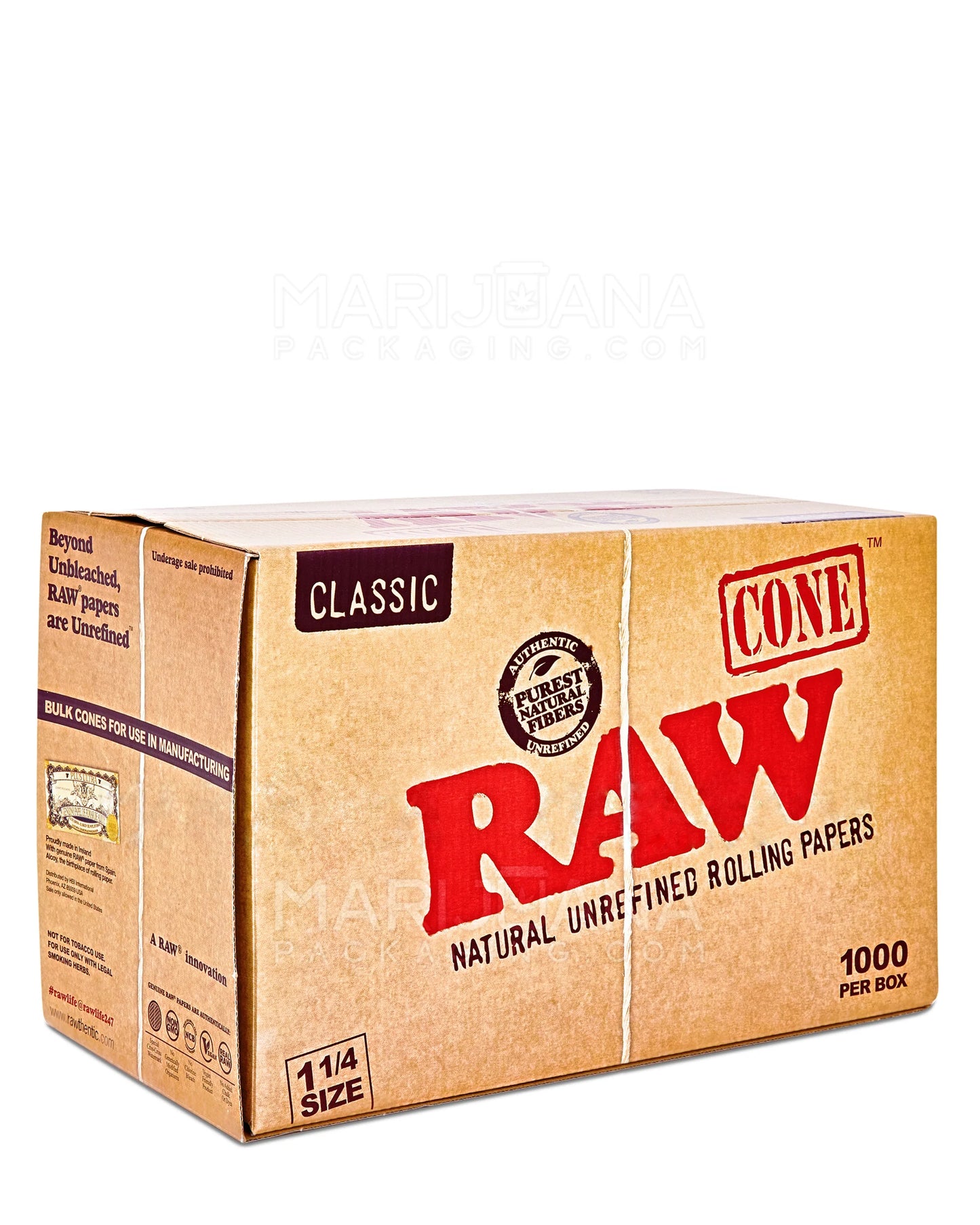 RAW Pre Rolled Cones Classic 1¼ Size (1000 CT)