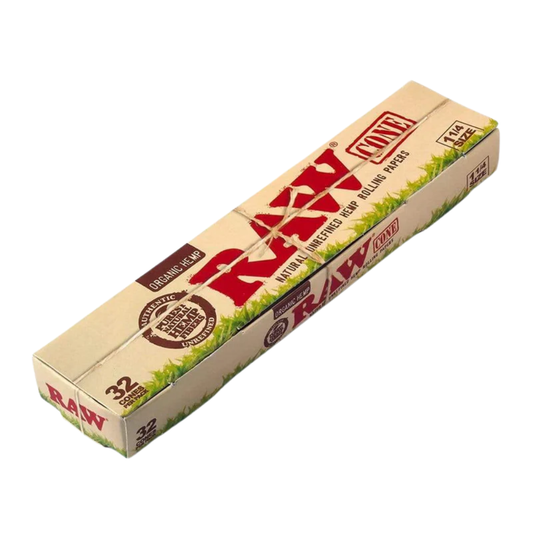 RAW Organic Hemp Pre-Rolled Cones – 32 Pack Box