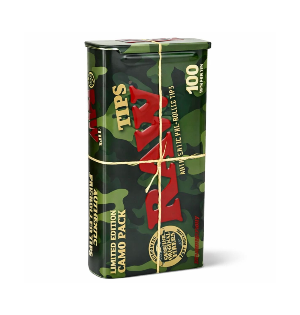 RAW Pre- Rolled Camo Tip Tin (Limited Edition)