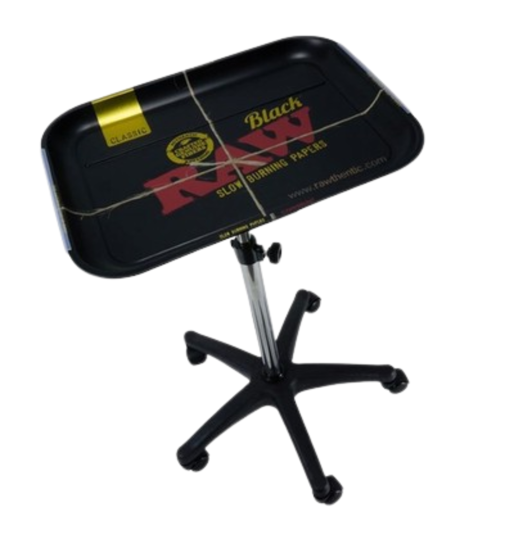 RAW XXL Rolling Table with Adjustable Height Tray