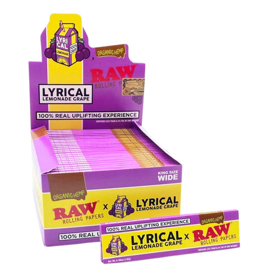 RAW x Lyrical Lemonade Rolling Papers Grape - King Size Wide