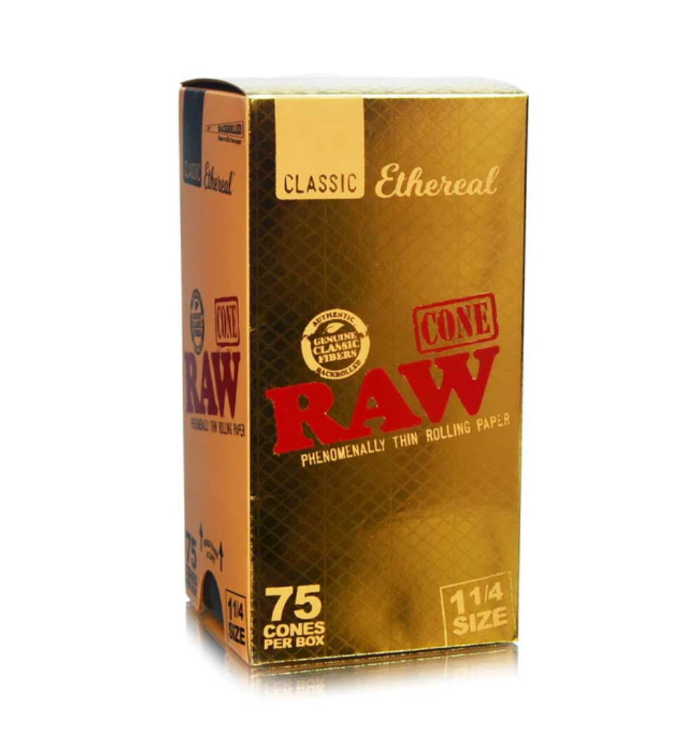 RAW Classic Pre-Rolled Cones – Ethereal 75 Count