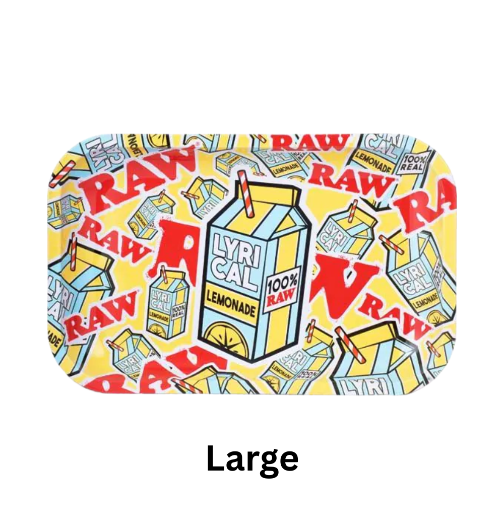 RAW x Lyrical Lemonade Logo Collage Rolling Tray – Multiple Sizes