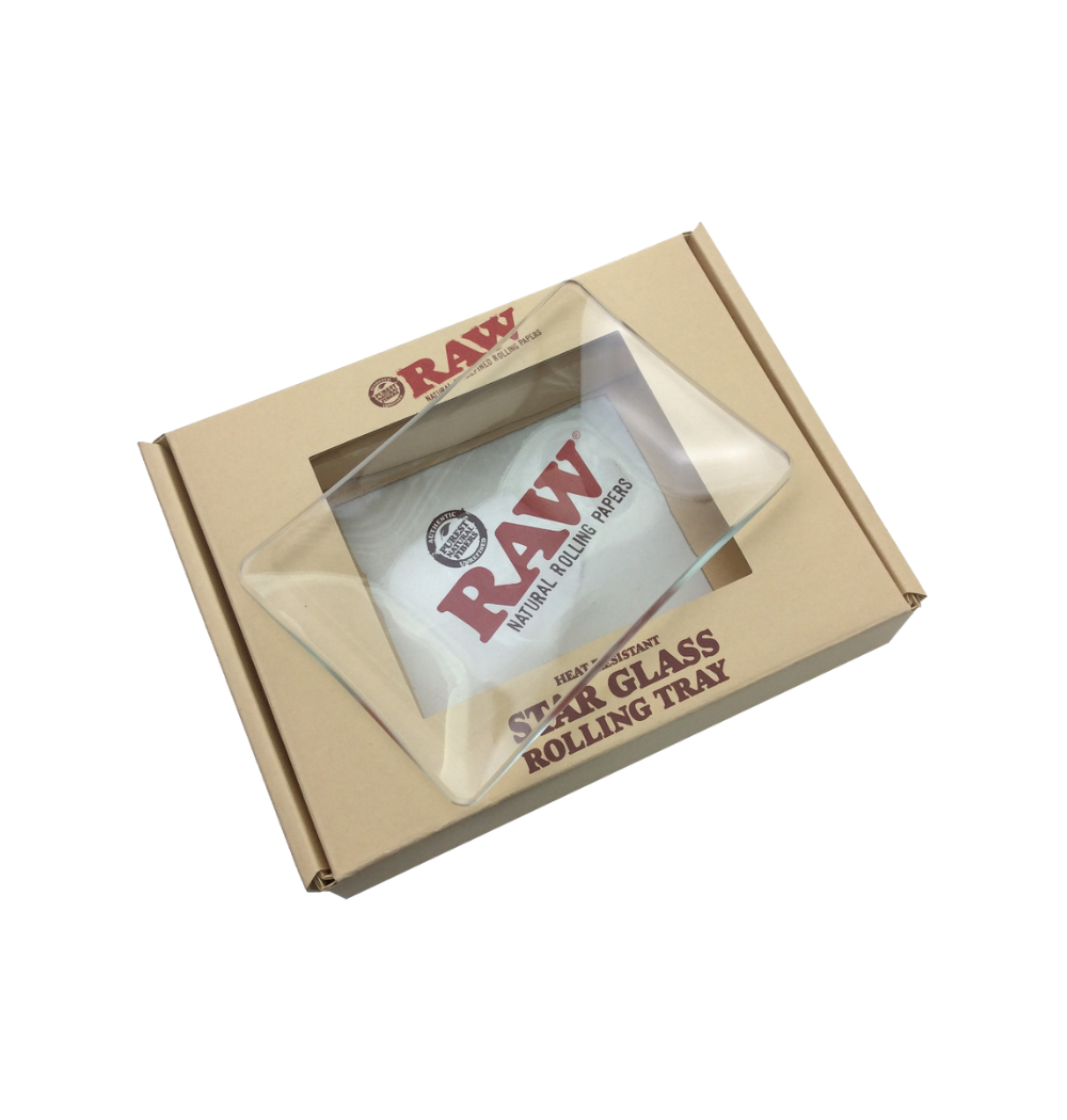 RAW Star Glass Rolling Tray