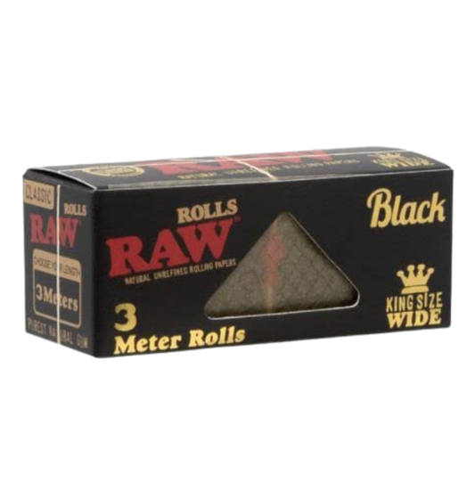 RAW Black King Size Wide Paper Roll – 3 Meters