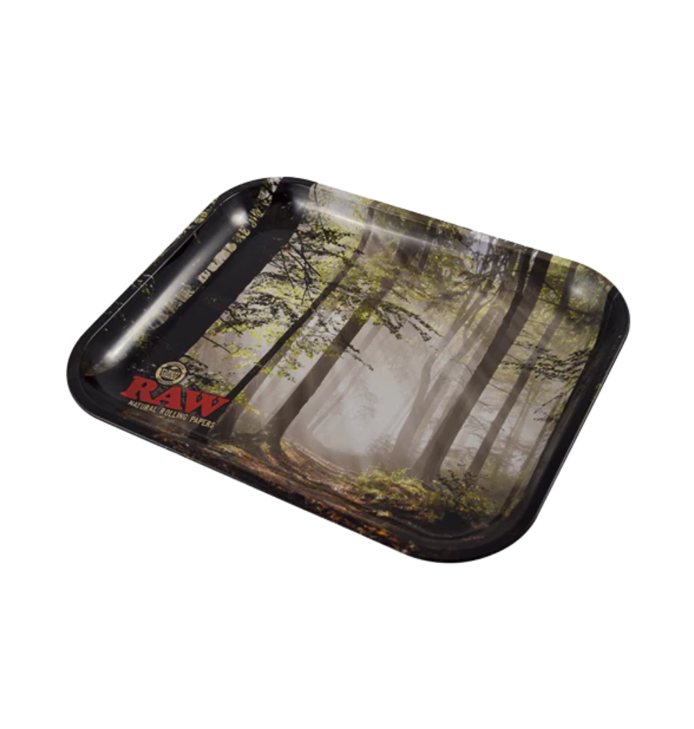 RAW Smokey Forest Metal Rolling Tray – Small