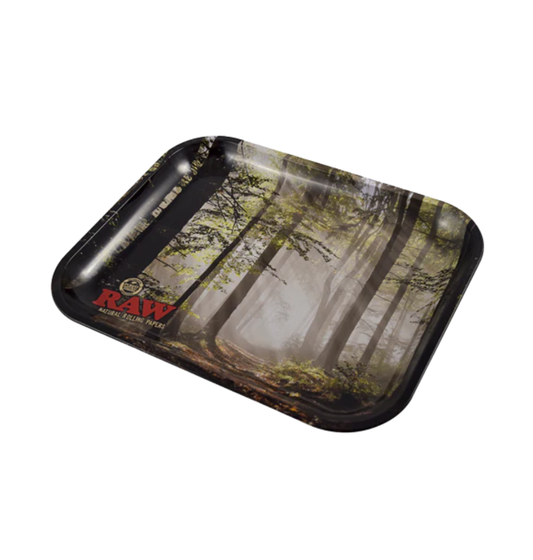 RAW Smokey Forest Metal Rolling Tray – Small