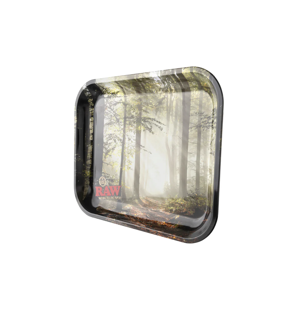 RAW Smokey Forest Metal Rolling Tray – Small
