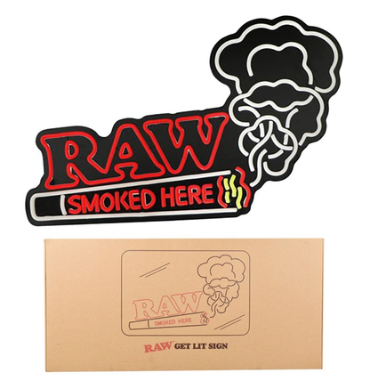 RAW Smoked Here LED Sign