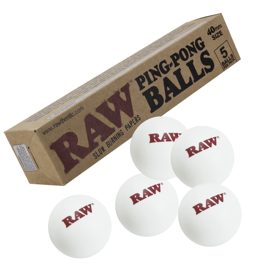 RAW Ping Pong Balls - 40mm (5-Pack)