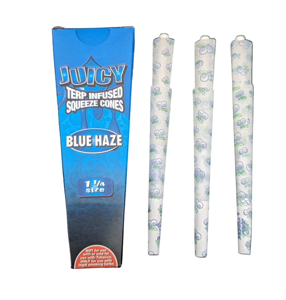 Juicy Blue Haze Infused Pre-Rolled Cones - Size (1 1/4)