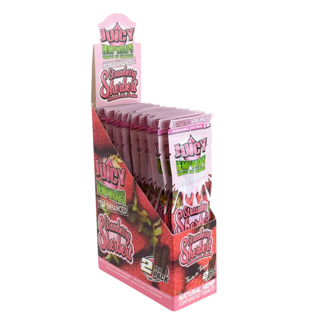 Juicy Hemp Strawberry Fields - Terpene Enhanced Wraps