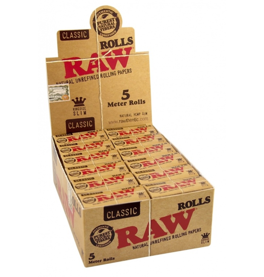RAW Classic Masterpiece King Size Slim Roll & Tips – 5 Meter