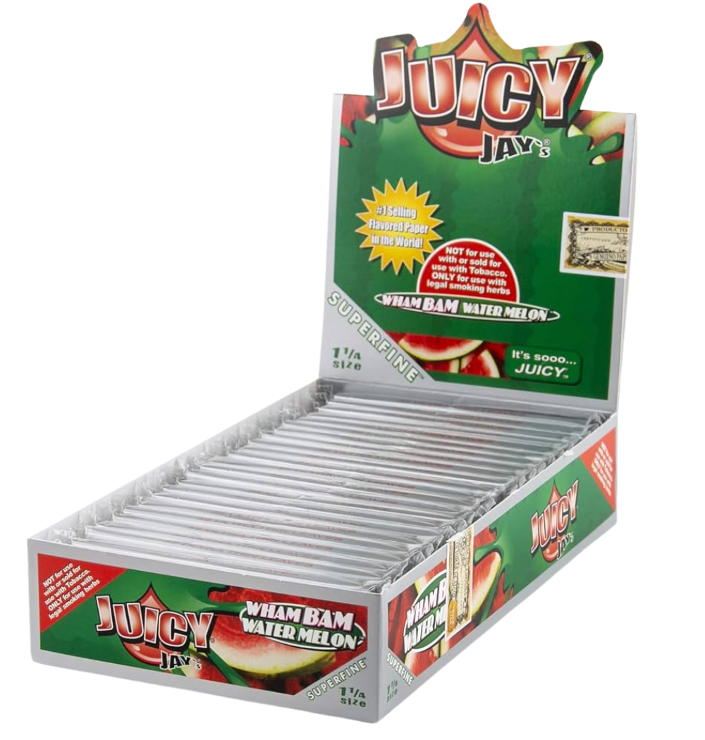 Juicy Jay’s Super Fine Rolling Papers – Wham Bam Watermelon – 1 1/4