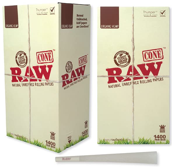 RAW Organic Hemp Pre Rolled Cones King Size (1400 CT)