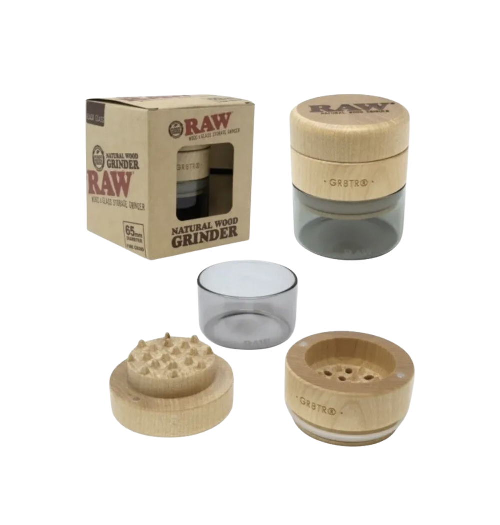 RAW Natural Wood Grinder 65mm – 3 Piece