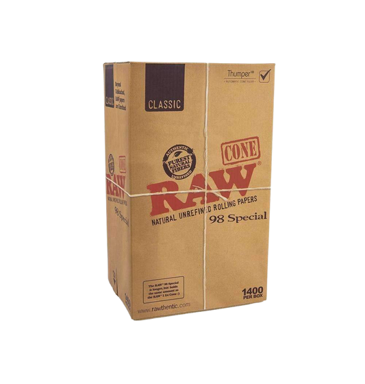 RAW Classic 98 Special Pre-Rolled Cones – 1400 Count Box