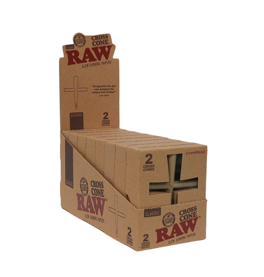 RAW Cross-Shaped Classic Cones – 2 Count Pack