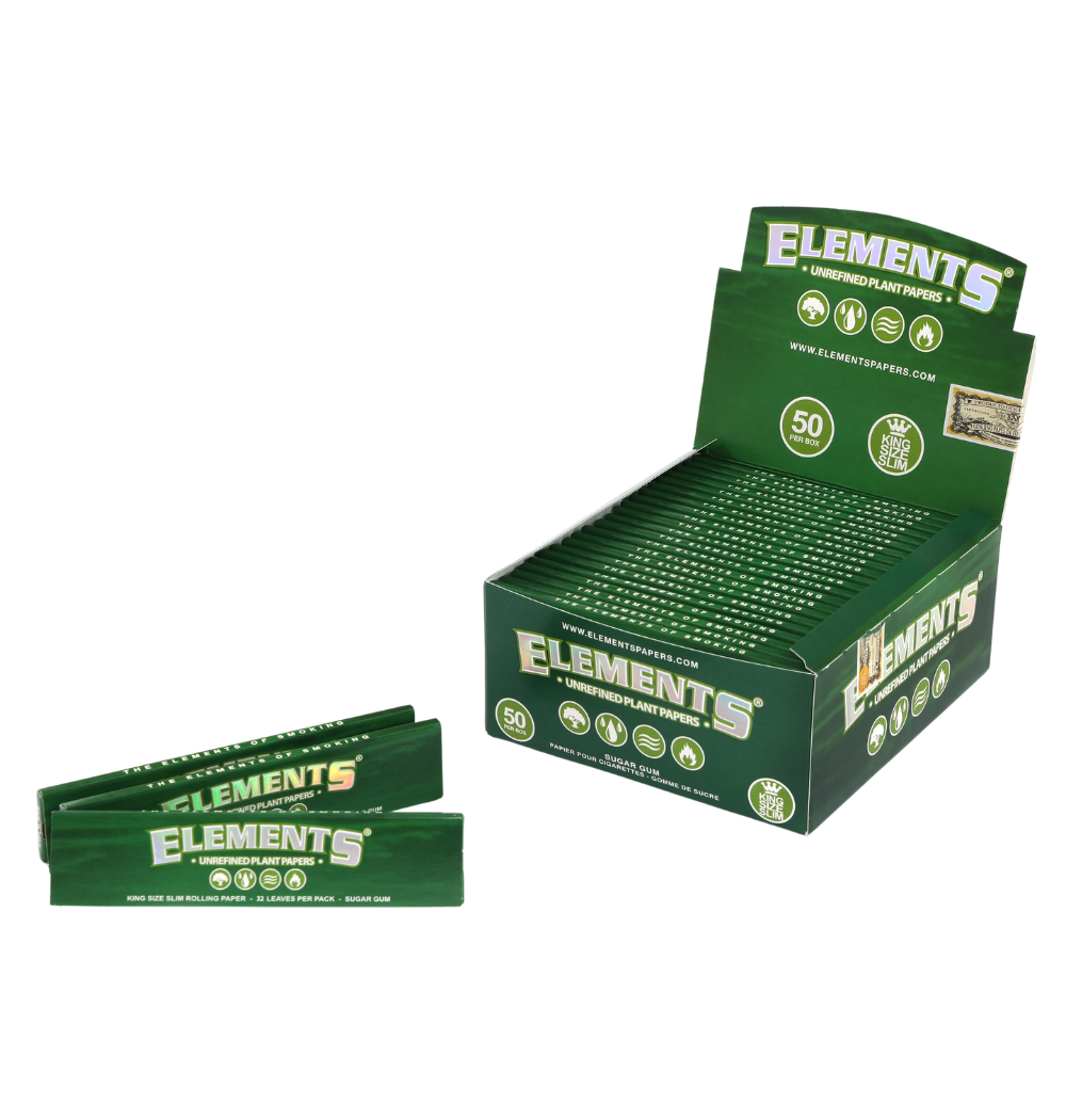 Elements Green King Size Slim Rolling Papers