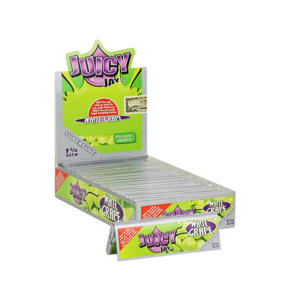 Juicy Jay’s Super Fine Rolling Papers – White Grape – 1 1/4