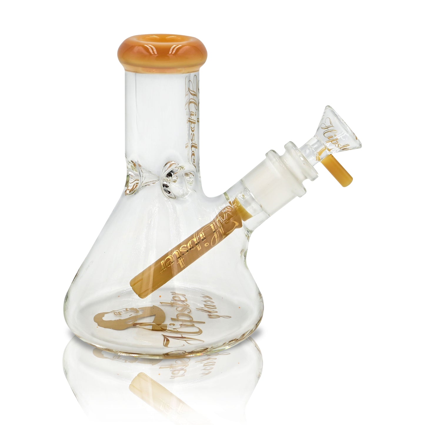 BUBBLE BEAKER BONG-6INCHES 7 MM THICK GLASS WITH RIPS (HP6063)