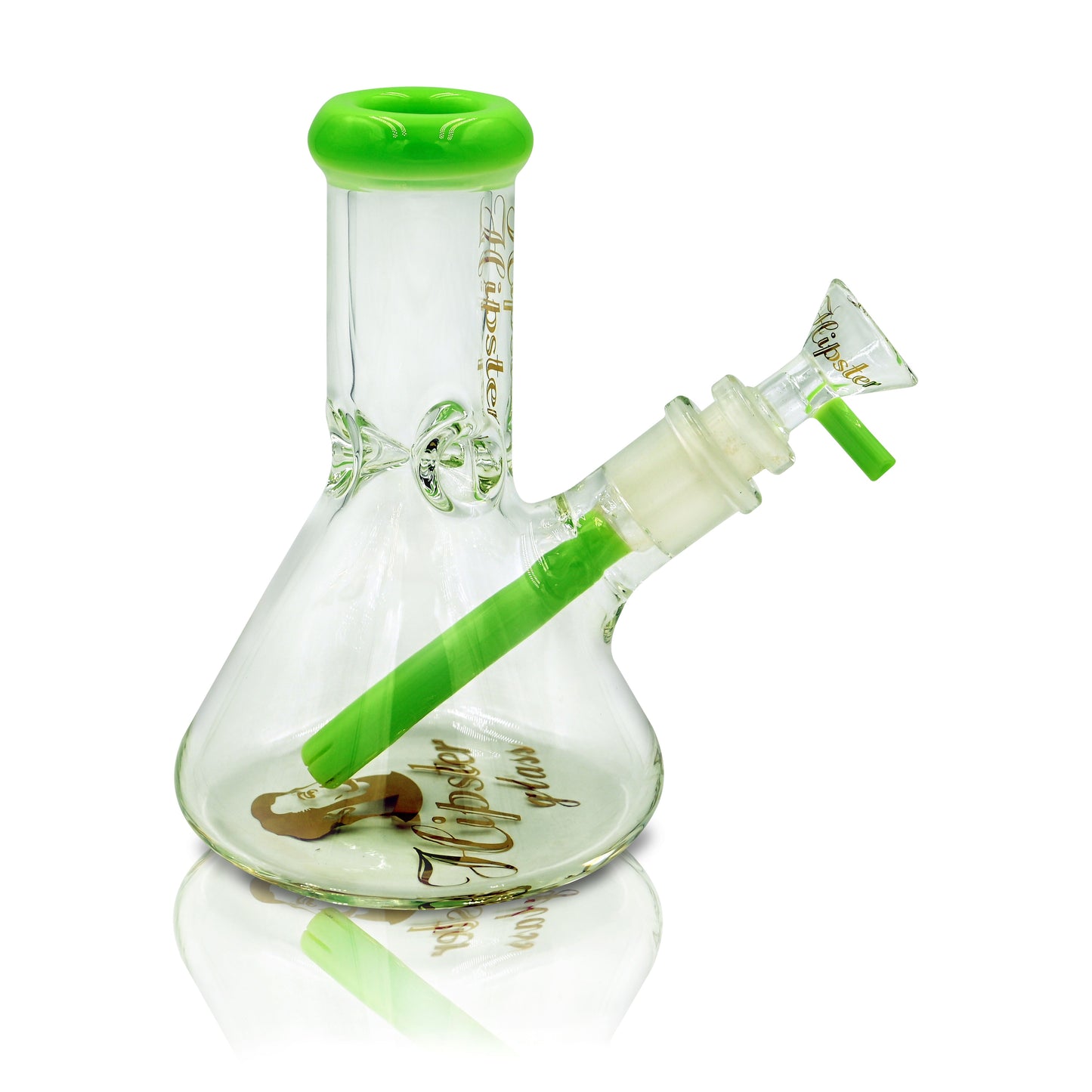 BUBBLE BEAKER BONG-6INCHES 7 MM THICK GLASS WITH RIPS (HP6063)