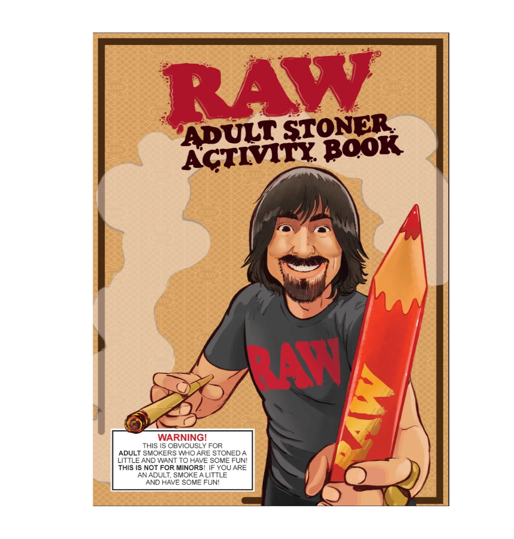 RAW Adult Stoner Activity Book + RAW Sticker Sheet