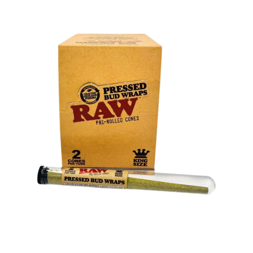RAW Pressed Bud Wraps King Size Pre Rolled Flower Cones