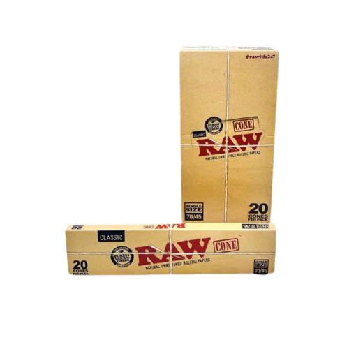 RAW Classic Single Size 70/45 Cones - (20 PK)