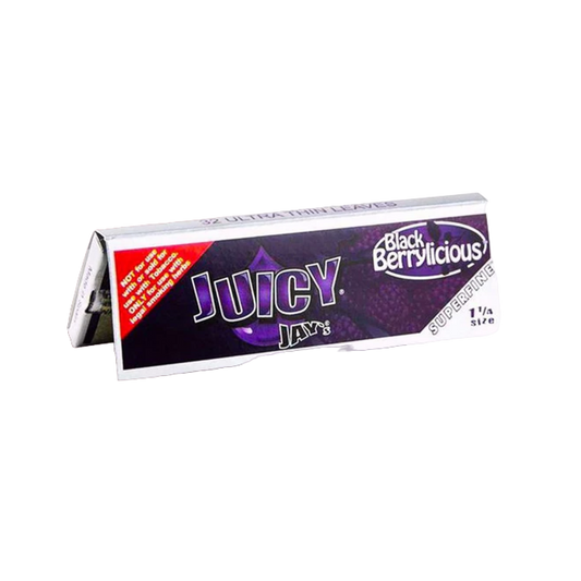 Juicy Jay’s Super Fine Rolling Papers – Black Berrylicious – 1 1/4