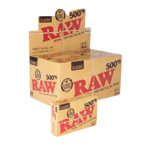 RAW 500's Classic Rolling Paper 1 1/4 size