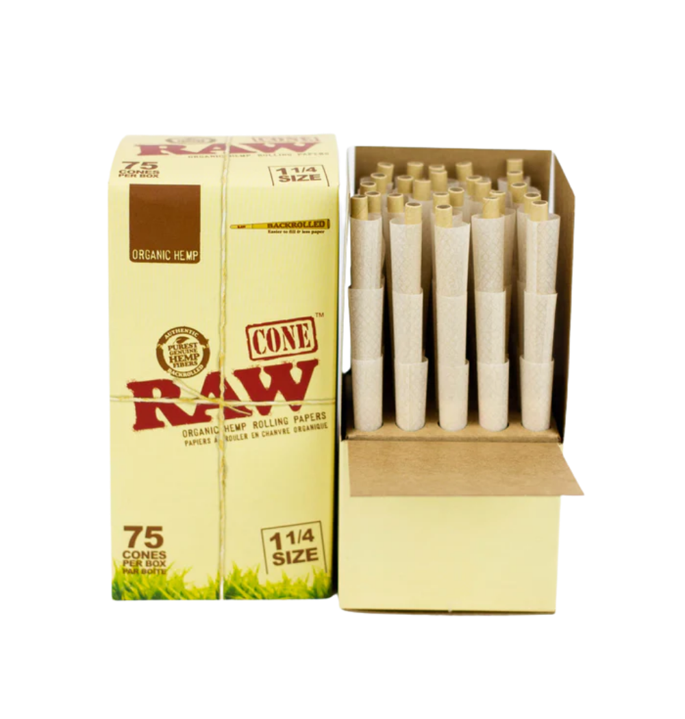 RAW Organic Hemp Cones – 75 Pack
