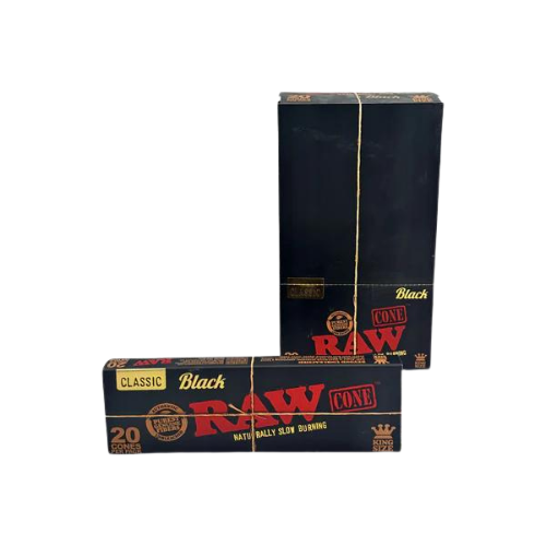 RAW Black King Size Pre Rolled Cones (20 CT)