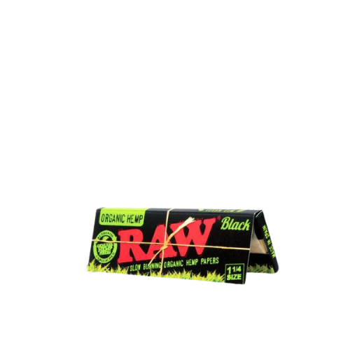 RAW Black Organic Hemp 1 1/4 Size