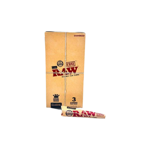 RAW Classic King Size Pre Rolled Cones (3 CT)