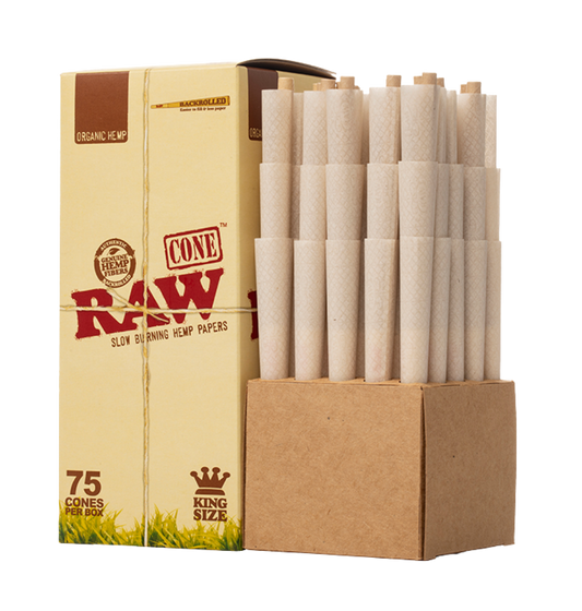RAW Organic Hemp Cones – 75 Pack