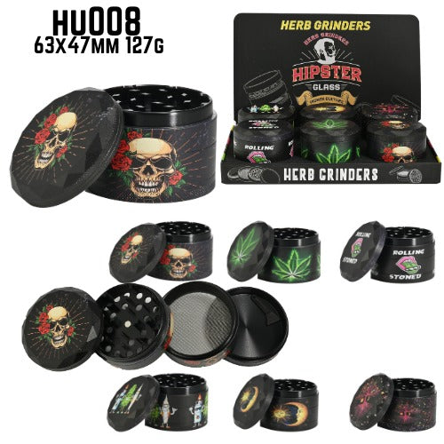 Hipster Skull Grinder  63mm HU008