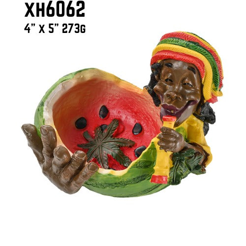 Rasta Watermelon Poly Stone Ashtray XH6062